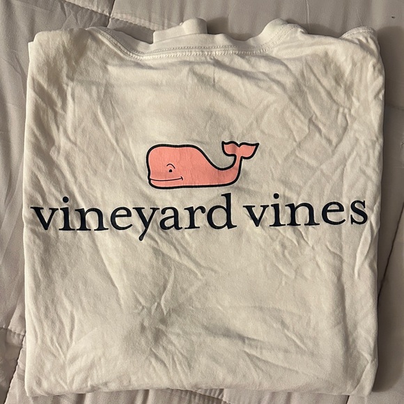 Vineyard Vines Men's Cream Long Sleeve Tee - Picture 4 of 5